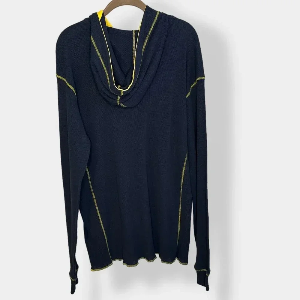 Adidas Navy Hooded Thermal‎ Long Sleeve Top